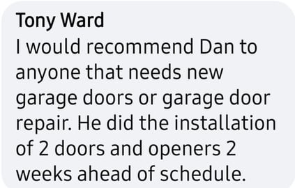 Positive customer review